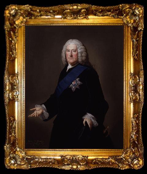framed  William Hoare Portrait of John Carteret, ta009-2
